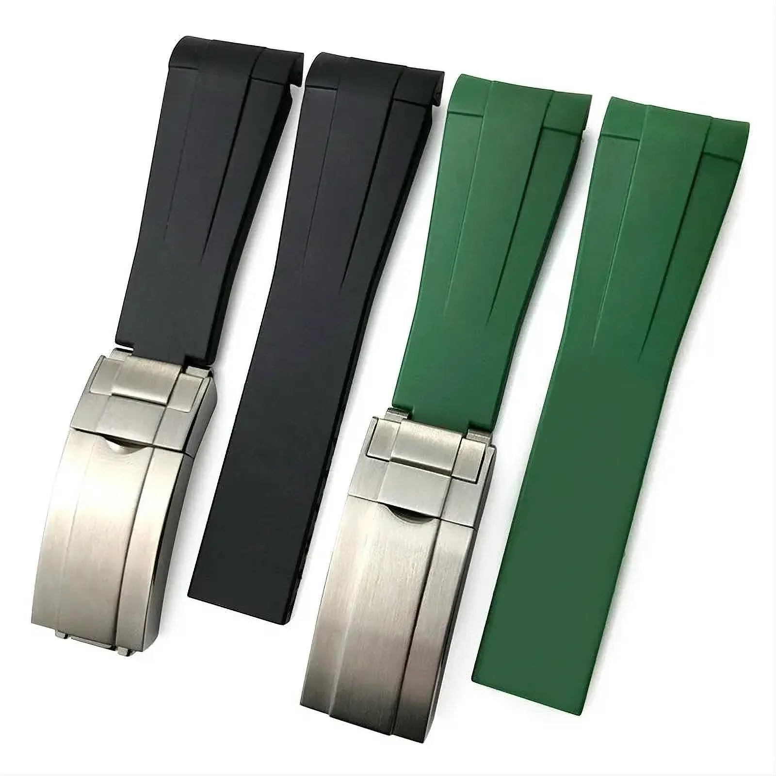 20mm Curved-End Rubber Watch Strap Compatible with Rolex-VivaStraps-Viva Timepiece