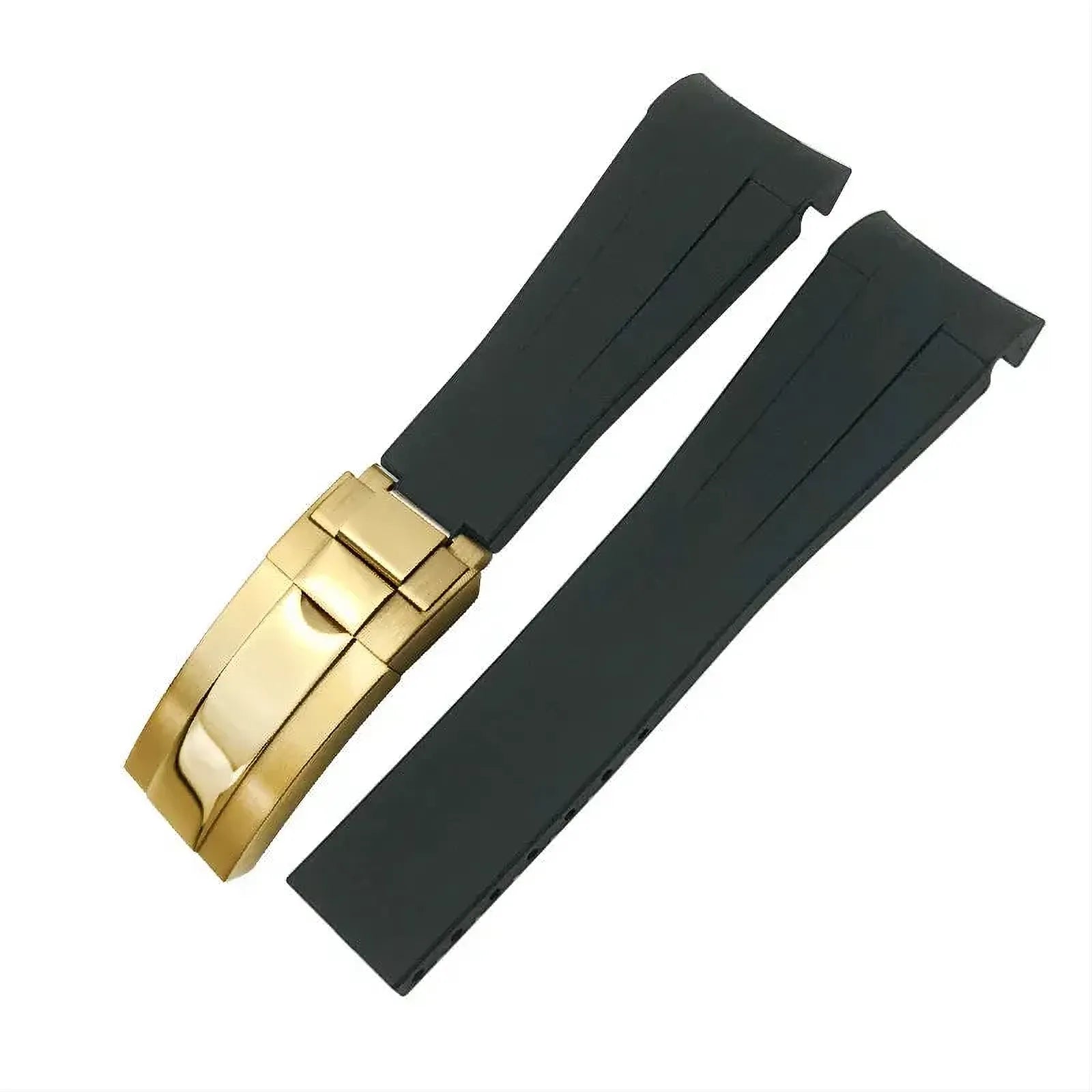 20mm Curved-End Rubber Watch Strap Compatible with Rolex-VivaStraps-Viva Timepiece