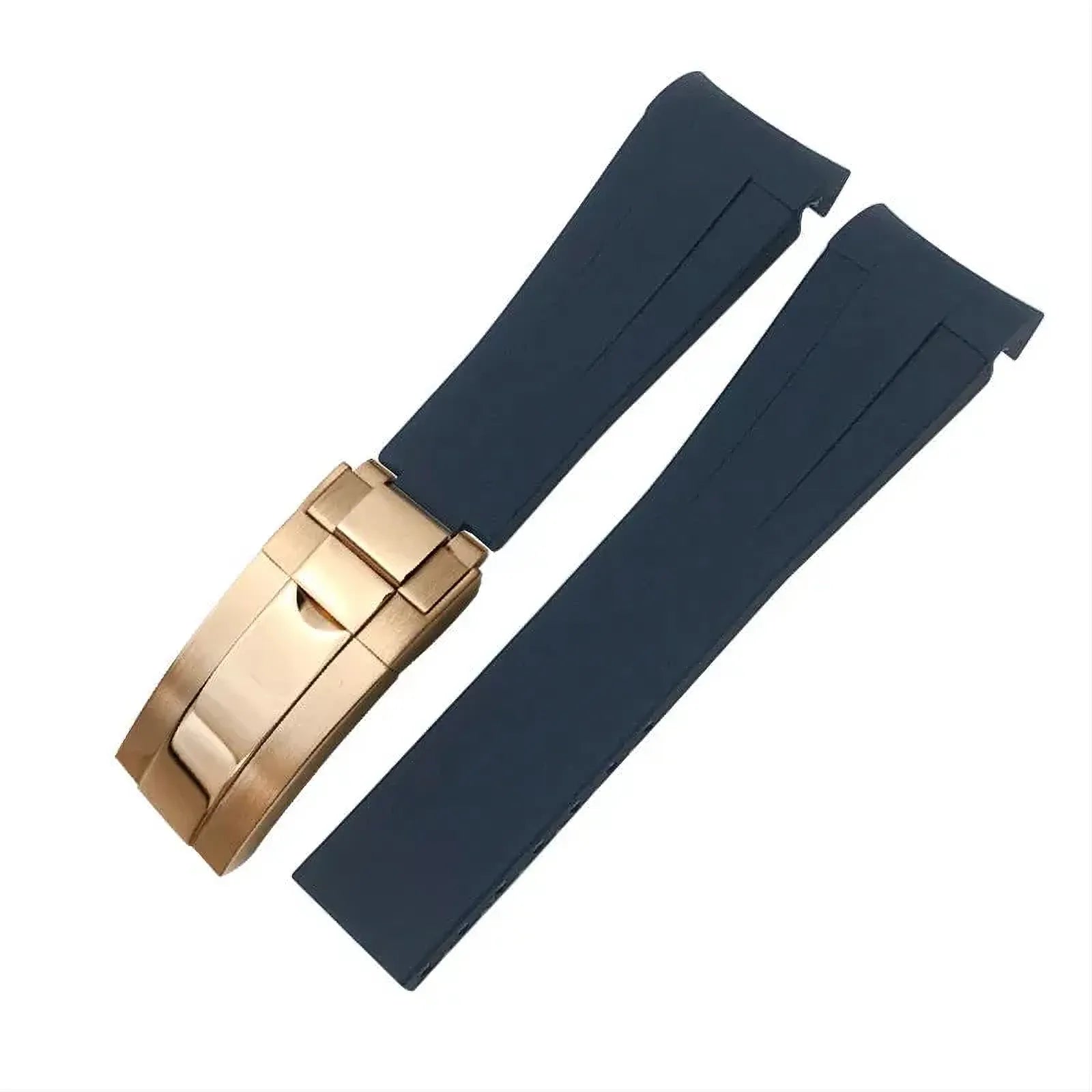 20mm Curved-End Rubber Watch Strap Compatible with Rolex-VivaStraps-Viva Timepiece