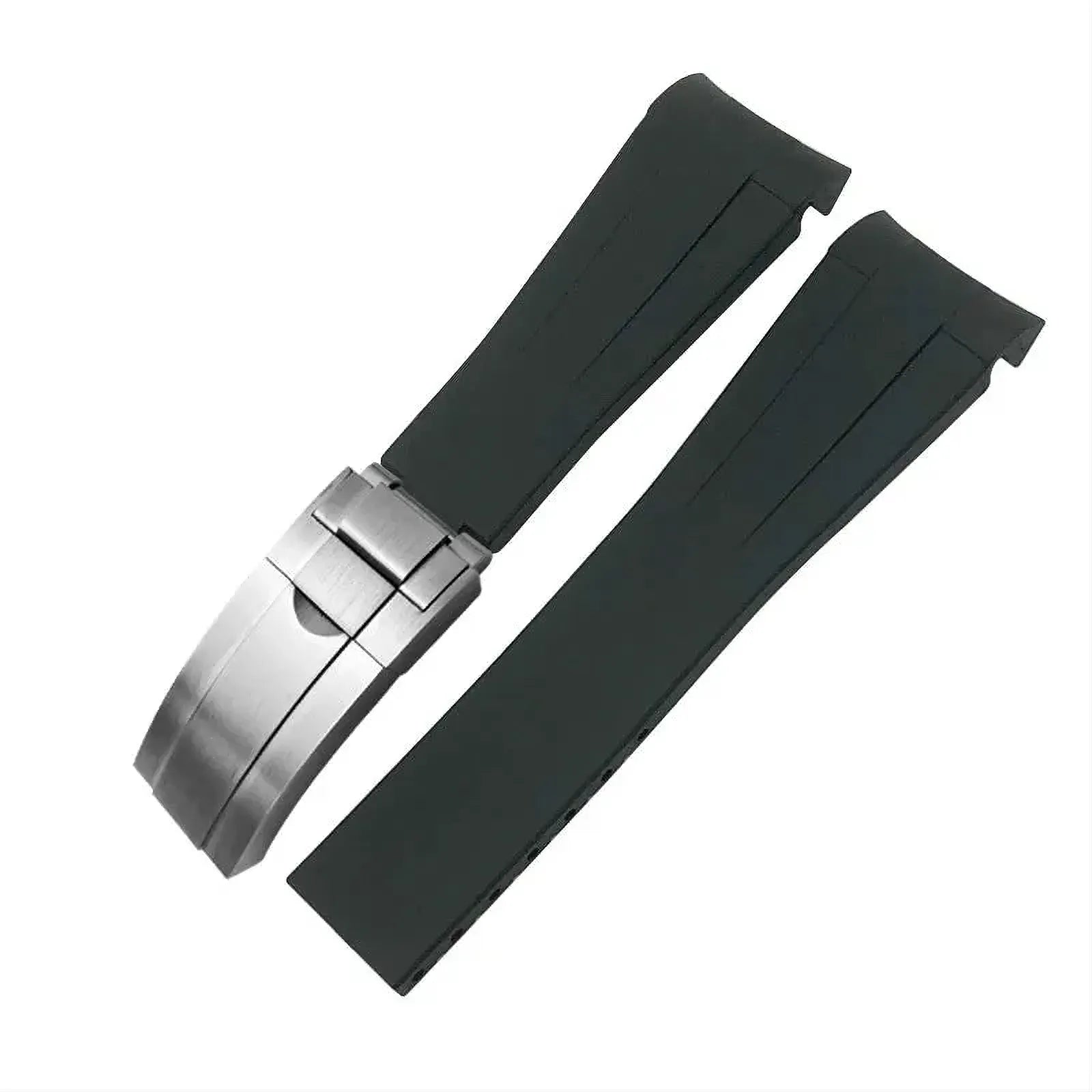 20mm Curved-End Rubber Watch Strap Compatible with Rolex-VivaStraps-Viva Timepiece