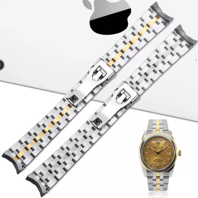 21mm Stainless Steel Watch Chain Band Compatible with Tudor Glamour 5600