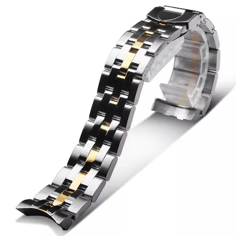 21mm Stainless Steel Watch Chain Band Compatible with Tudor Glamour 5600