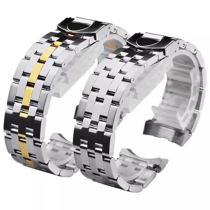 21mm Stainless Steel Watch Chain Band Compatible with Tudor Glamour 5600