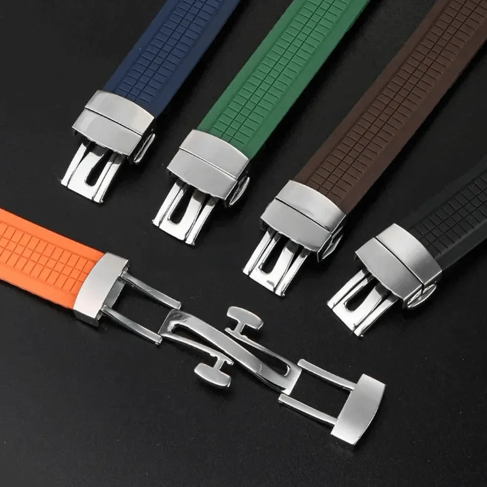 21mm Curved-End Silicone Strap Compatible with Aquanaut 5164A 5167A-VivaStraps-Viva Timepiece