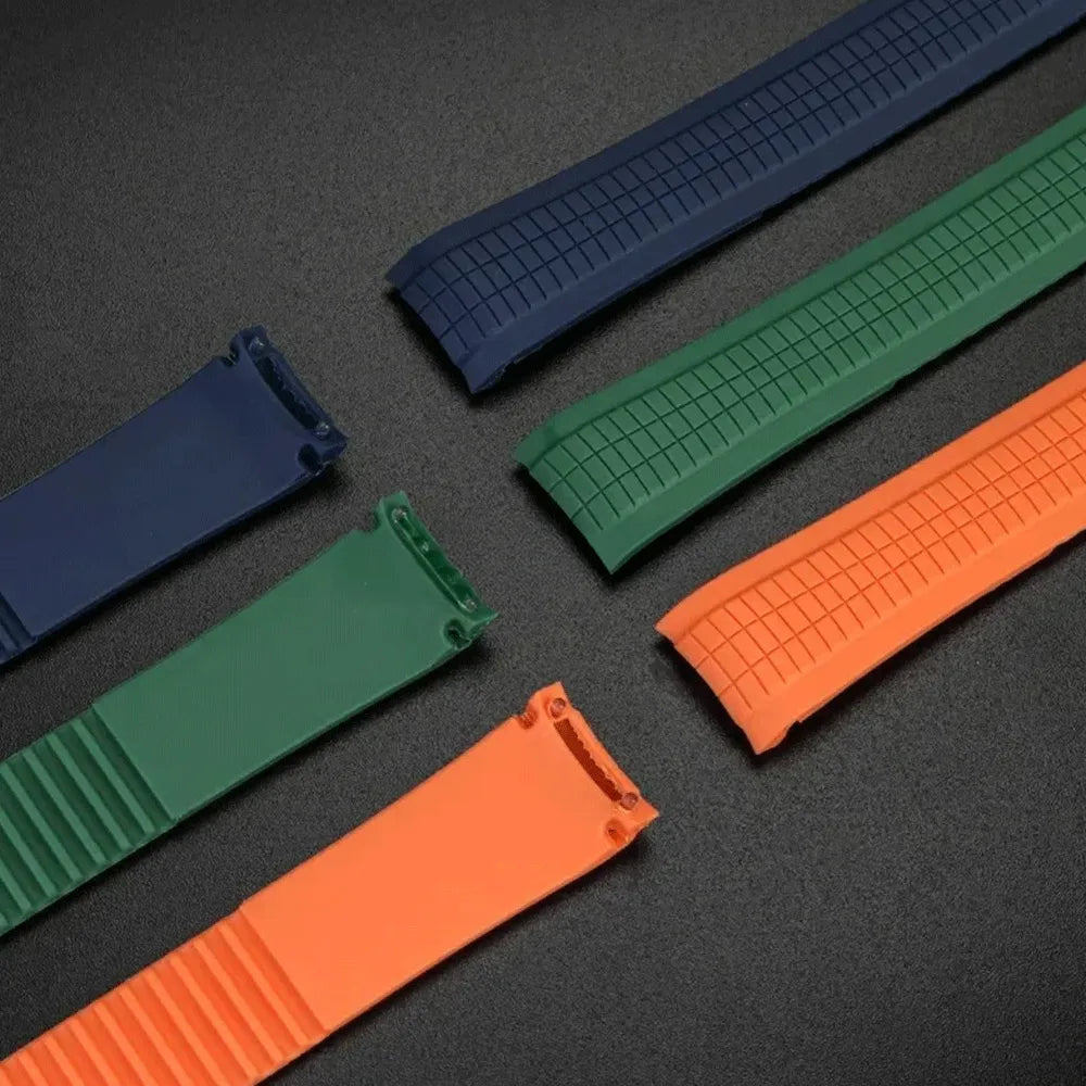 21mm Curved-End Silicone Strap Compatible with Aquanaut 5164A 5167A-VivaStraps-Viva Timepiece