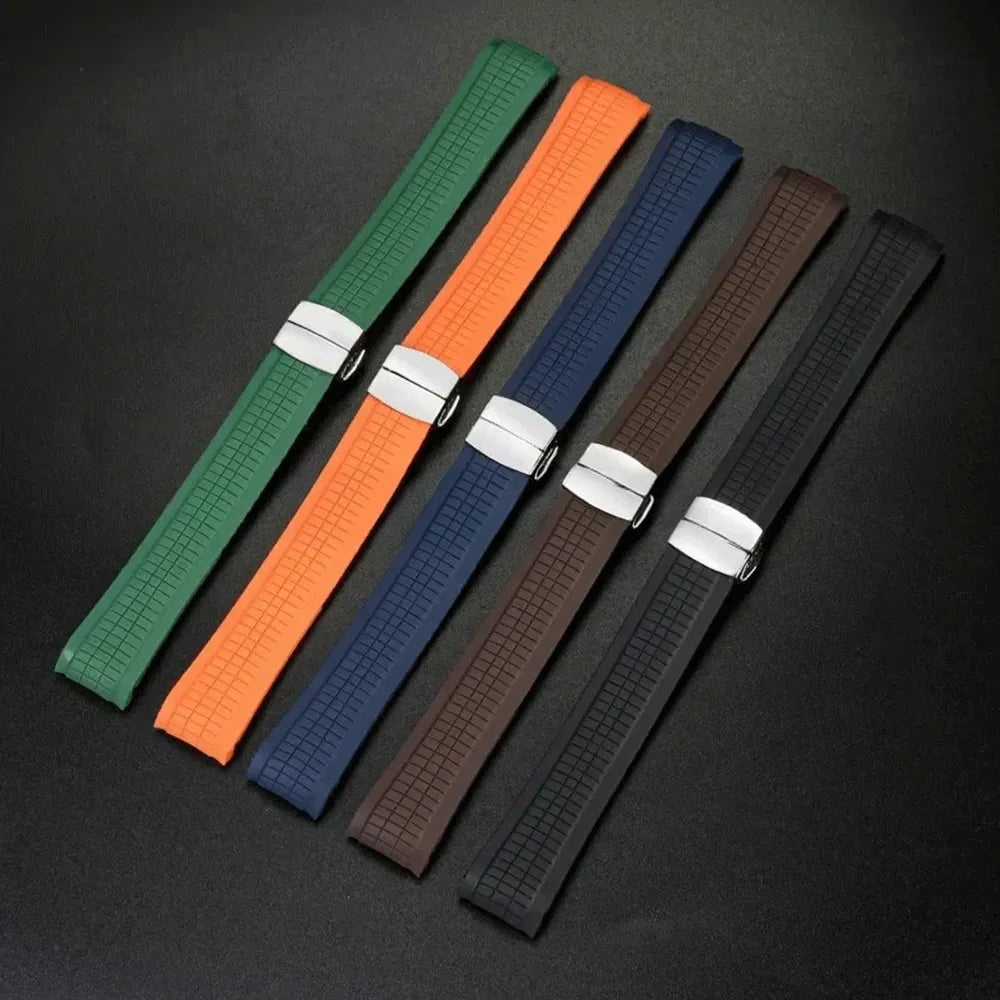 21mm Curved-End Silicone Strap Compatible with Aquanaut 5164A 5167A-VivaStraps-Viva Timepiece