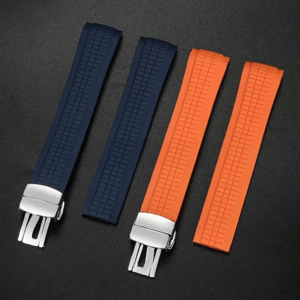 21mm Curved-End Silicone Strap Compatible with Aquanaut 5164A 5167A-VivaStraps-Viva Timepiece