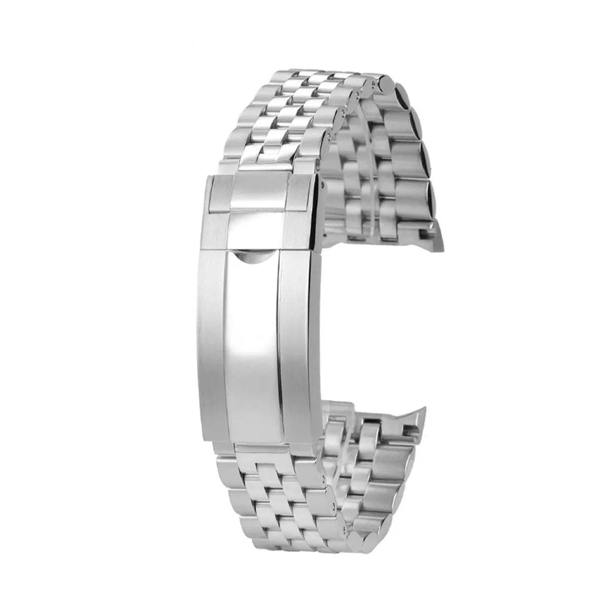 22mm Curved-End Stainless Steel Watch Band Compatible with Casio MDV-106-107-ChronoCraft-Viva Timepiece