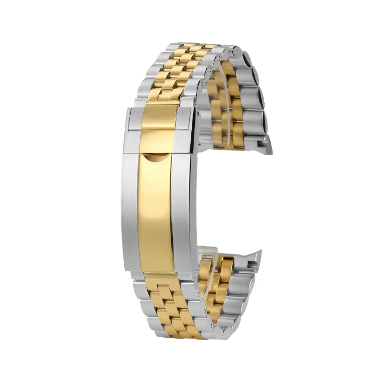22mm Curved-End Stainless Steel Watch Band Compatible with Casio MDV-106-107-ChronoCraft-Viva Timepiece