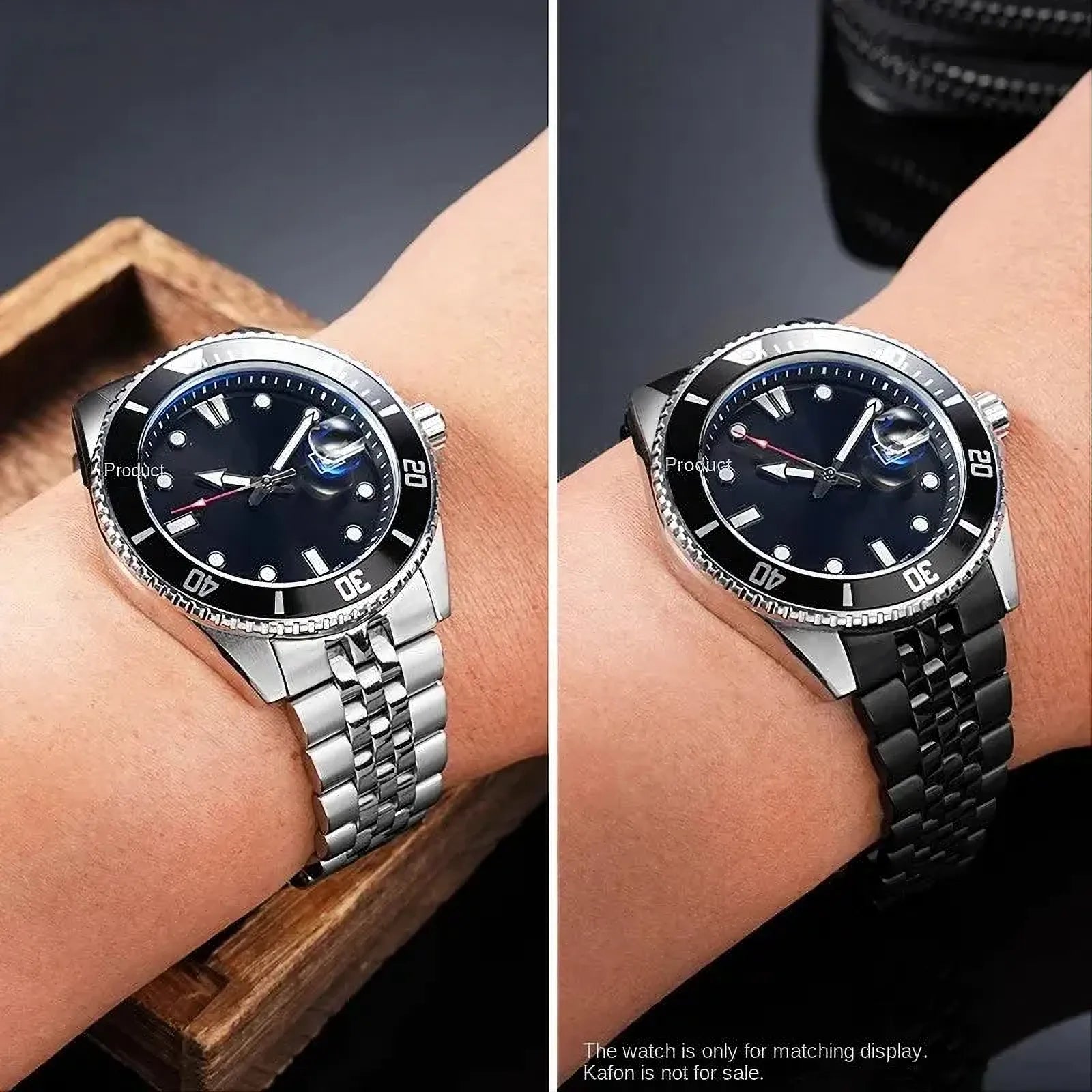 22mm Curved-End Stainless Steel Watch Band Compatible with Casio MDV-106-107-ChronoCraft-Viva Timepiece