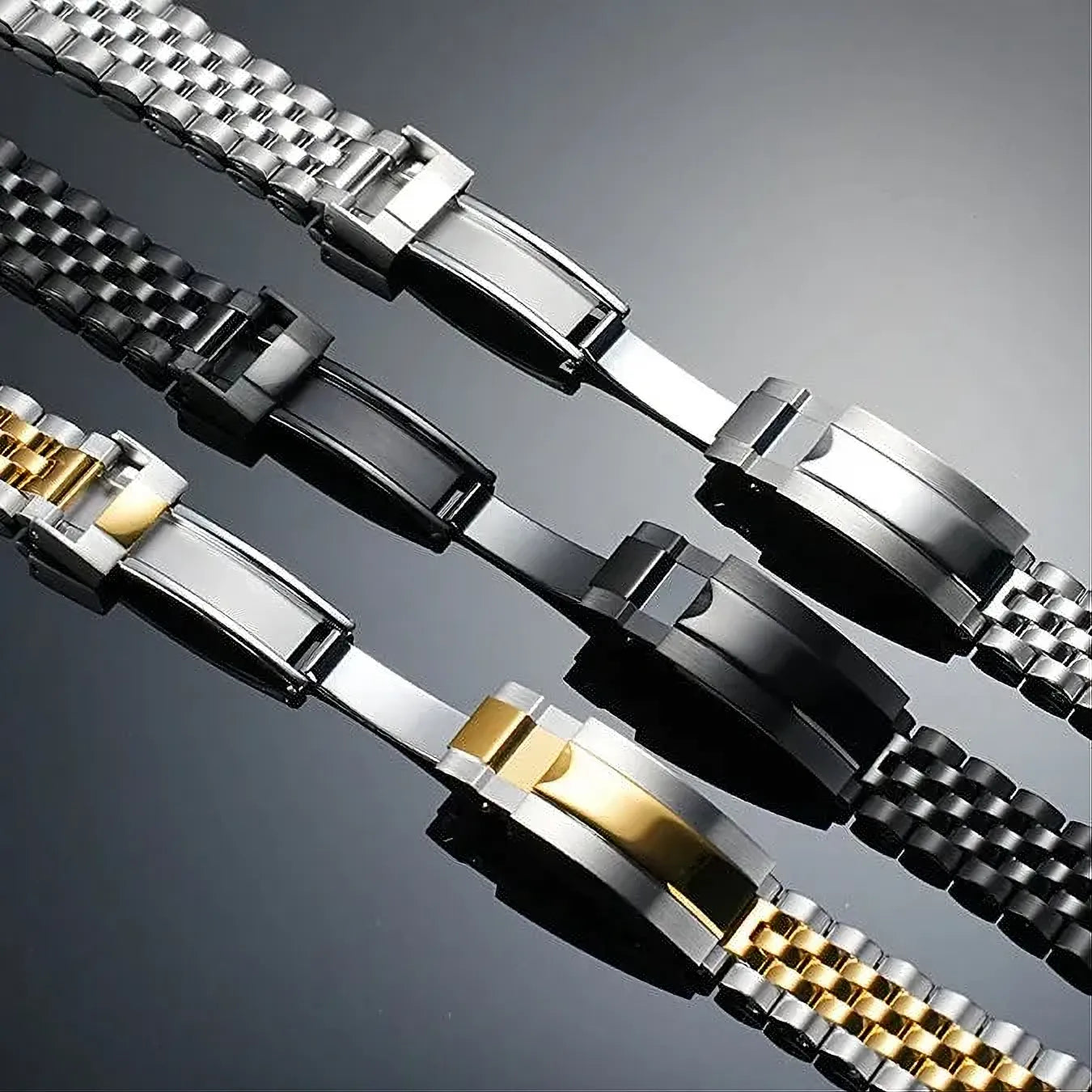 22mm Curved-End Stainless Steel Watch Band Compatible with Casio MDV-106-107-ChronoCraft-Viva Timepiece