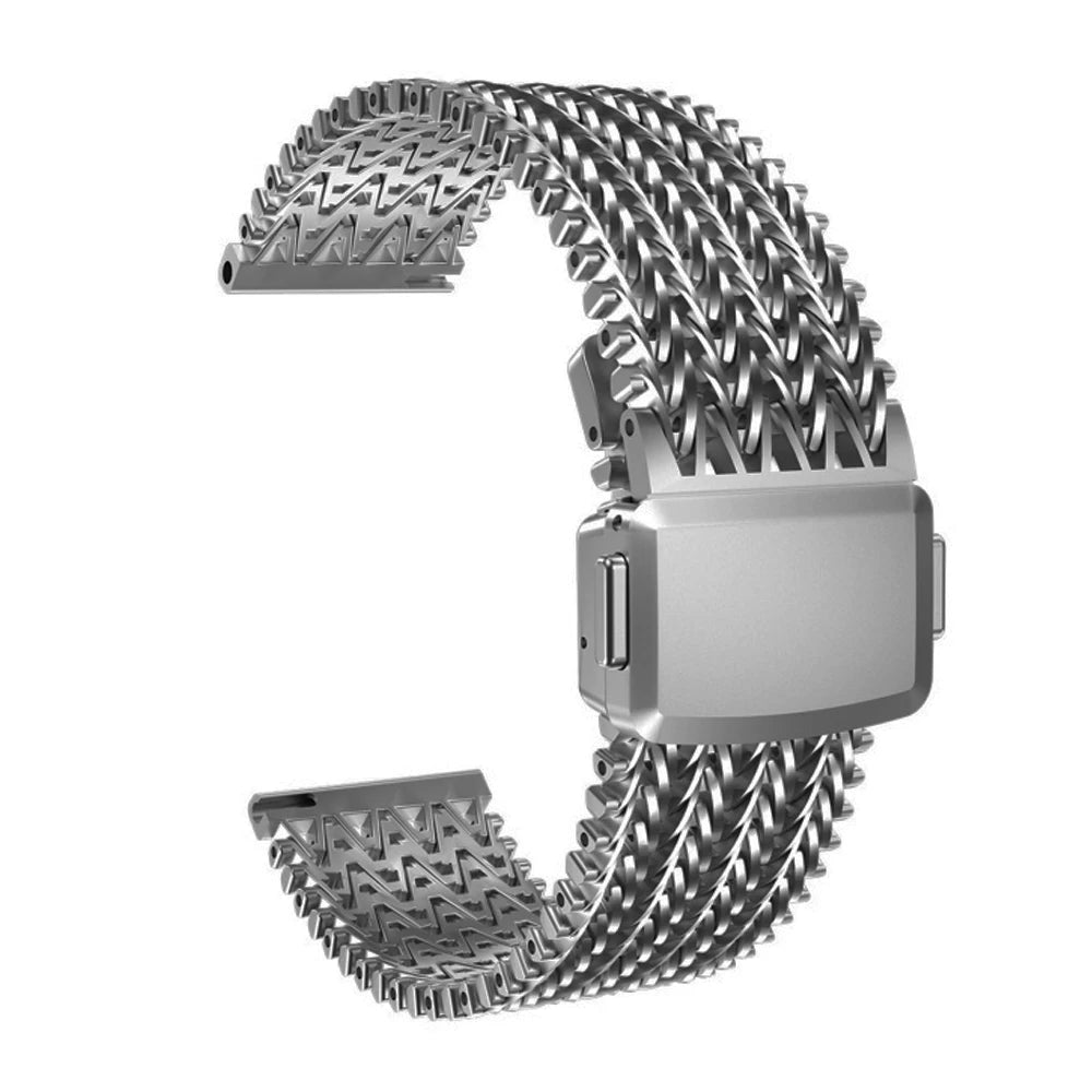 22mm Magnetic Stainless Steel Mesh Watch Band – Universal Straight End-Watch Bands-VivaStraps-titanium color-22mm-Viva Timepiece