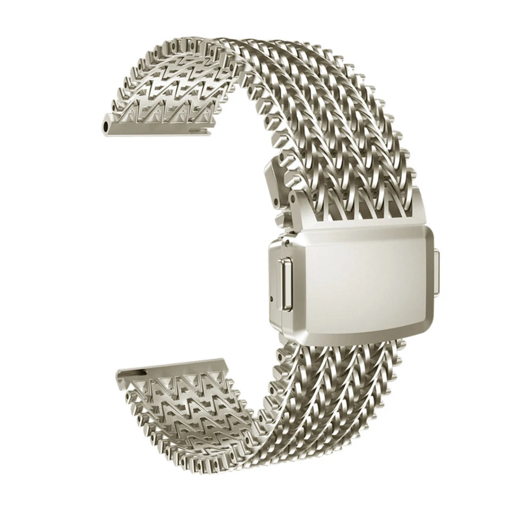 22mm Magnetic Stainless Steel Mesh Watch Band – Universal Straight End-Watch Bands-VivaStraps-starlight-22mm-Viva Timepiece