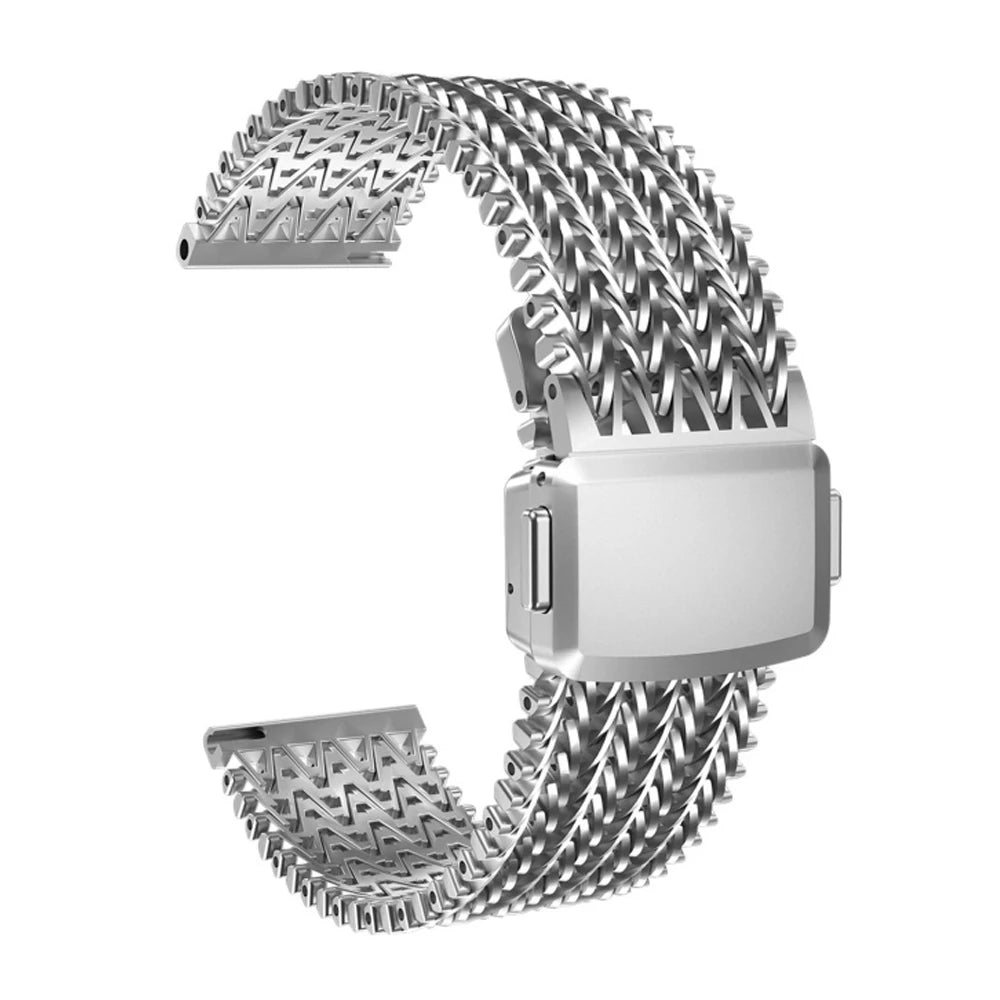 22mm Magnetic Stainless Steel Mesh Watch Band – Universal Straight End-Watch Bands-VivaStraps-silver-22mm-Viva Timepiece