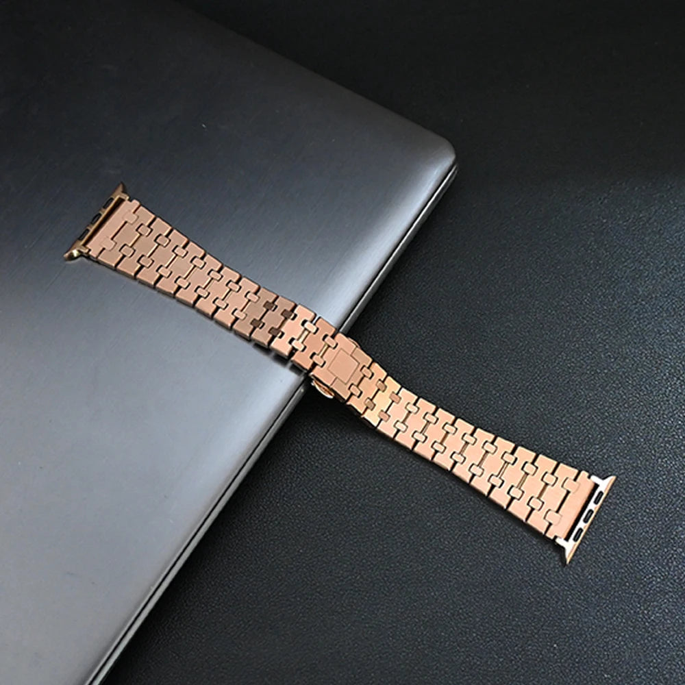 Stainless Steel Bracelet Band Compatible with Apple Watch