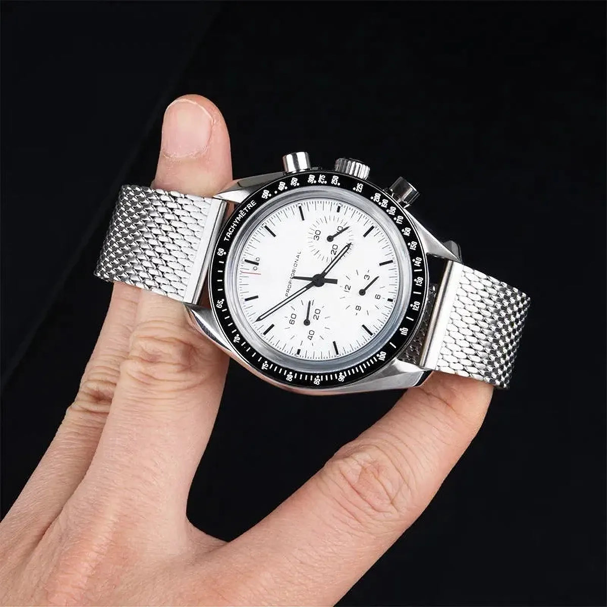 316L Milanese Mesh Watch Bracelet Double-Press Folding Clasp