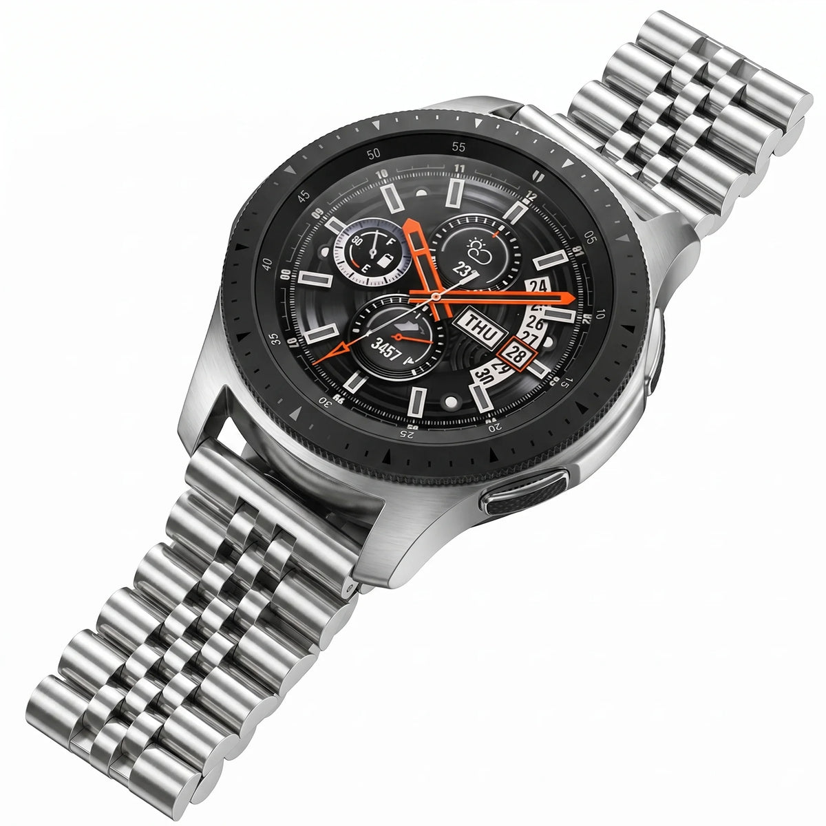 316L Stainless Steel Jubilee Watch Bracelet – Hidden Butterfly Clasp-Watch Bands-VivaStraps-Silver-16mm-Viva Timepiece