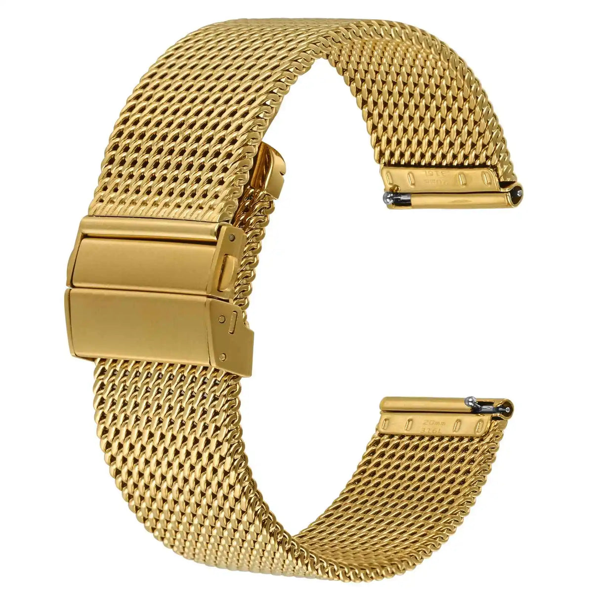316L Stainless Steel Mesh Watch Band 18mm–22mm – Quick Release-Watch Bands-VivaStraps-Gold-18mm-Viva Timepiece