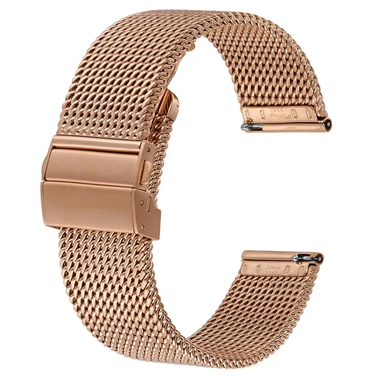 316L Stainless Steel Mesh Watch Band 18mm–22mm – Quick Release-Watch Bands-VivaStraps-Rose Gold-18mm-Viva Timepiece
