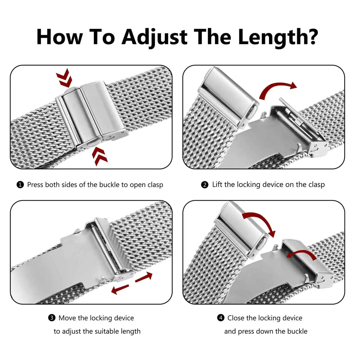 316L Stainless Steel Mesh Watch Band 18mm–22mm – Quick Release-Watch Bands-VivaStraps-Gold-18mm-Viva Timepiece