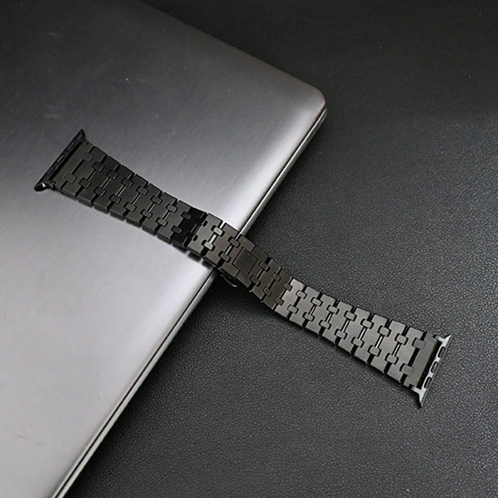 Stainless Steel Bracelet Band Compatible with Apple Watch