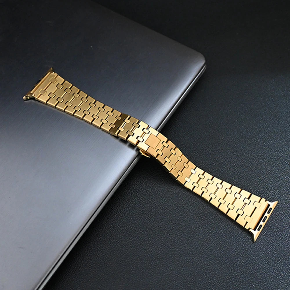 Stainless Steel Bracelet Band Compatible with Apple Watch