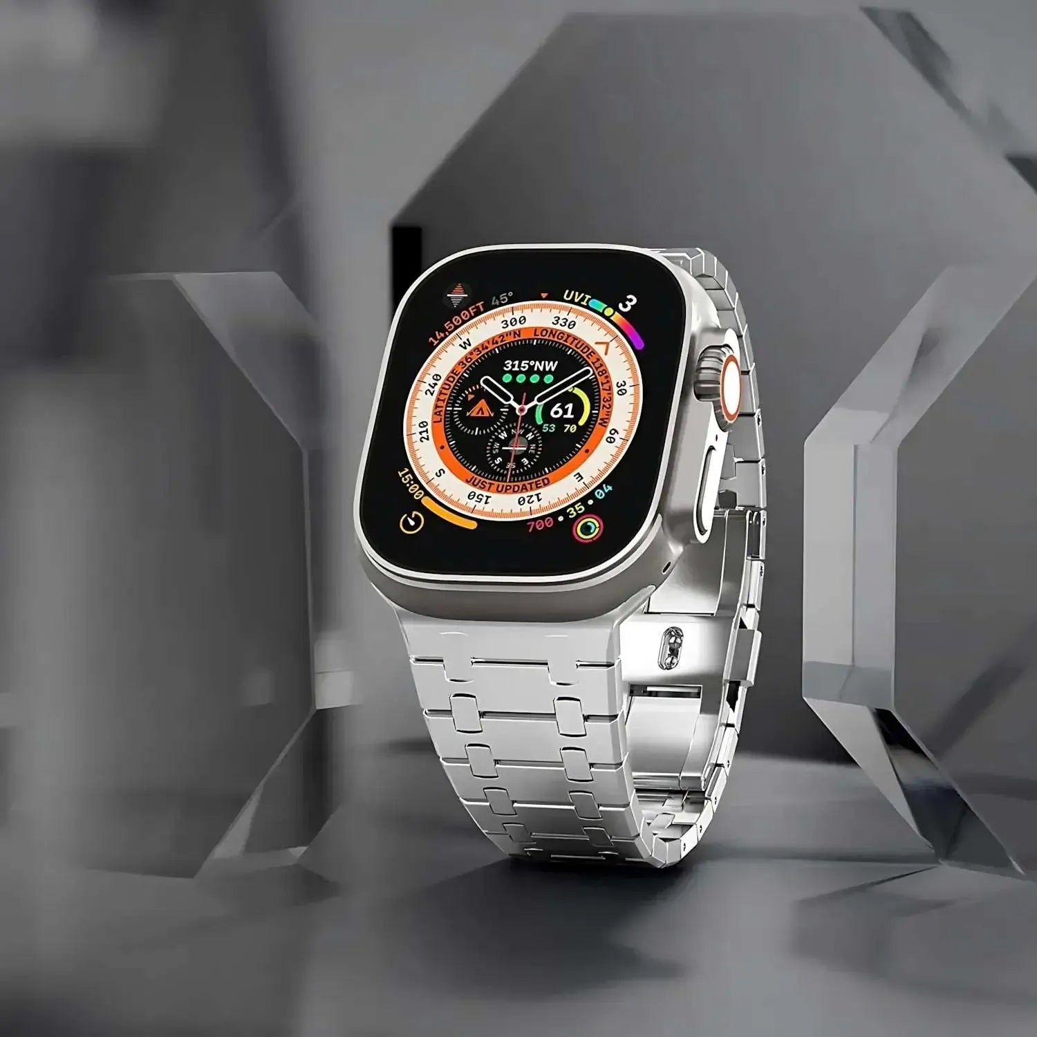 AP Style Bracelet Stainless Steel Band for Apple Watch 38mm 49mm Viva Timepiece