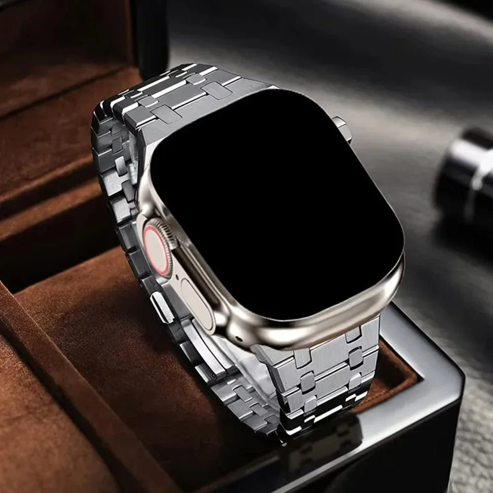 Stainless Steel Bracelet Band Compatible with Apple Watch