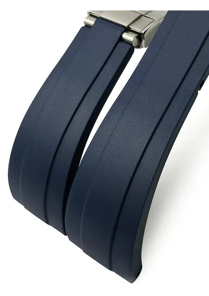 18-19mm Curved-End Rubber Strap with Glidelock Clasp – Dive Style Sport Watch Band-VivaStraps-Viva Timepiece