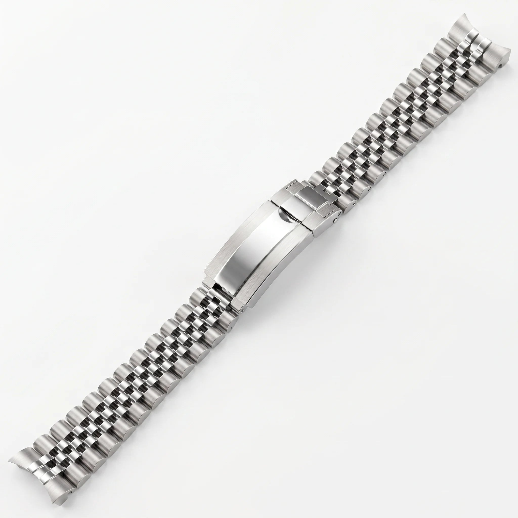 904L Stainless Steel Jubilee Bracelet – Curved End / Safety Clasp-ChronoCraft-Viva Timepiece