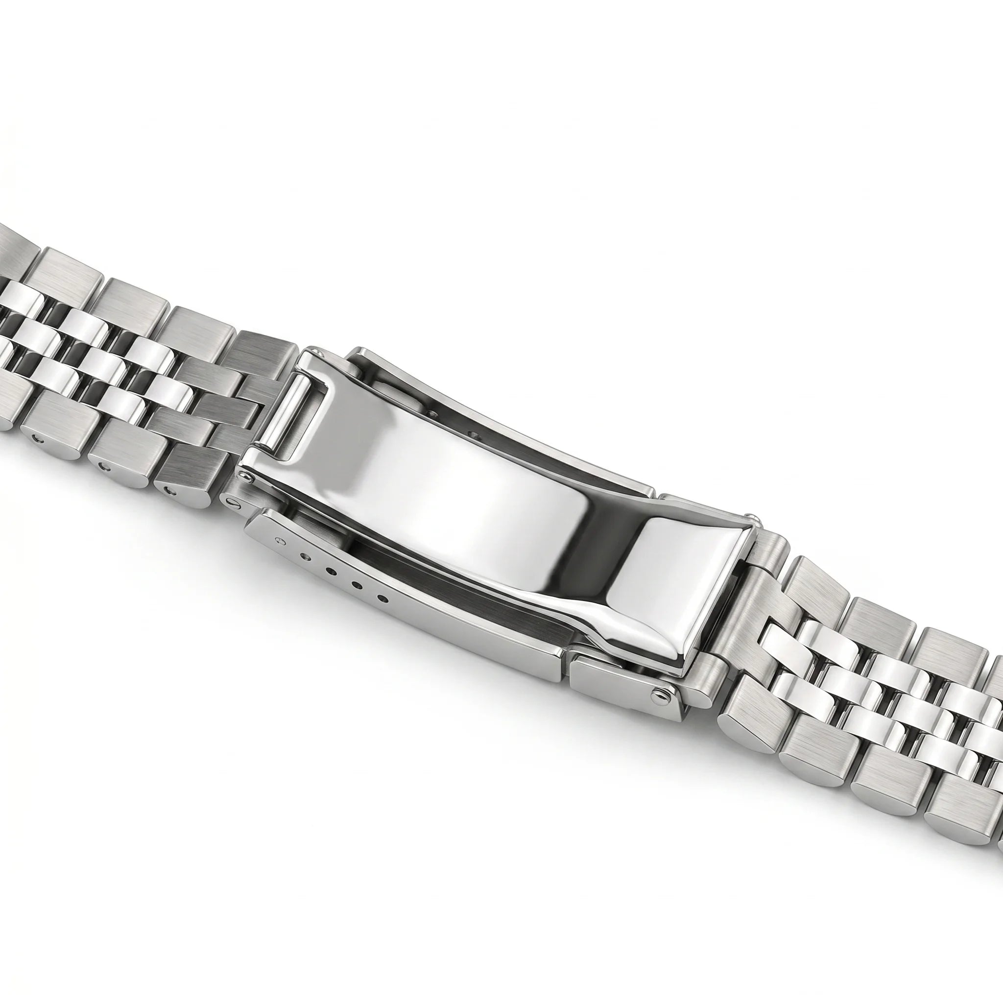 904L Stainless Steel Jubilee Bracelet – Curved End / Safety Clasp-ChronoCraft-Viva Timepiece