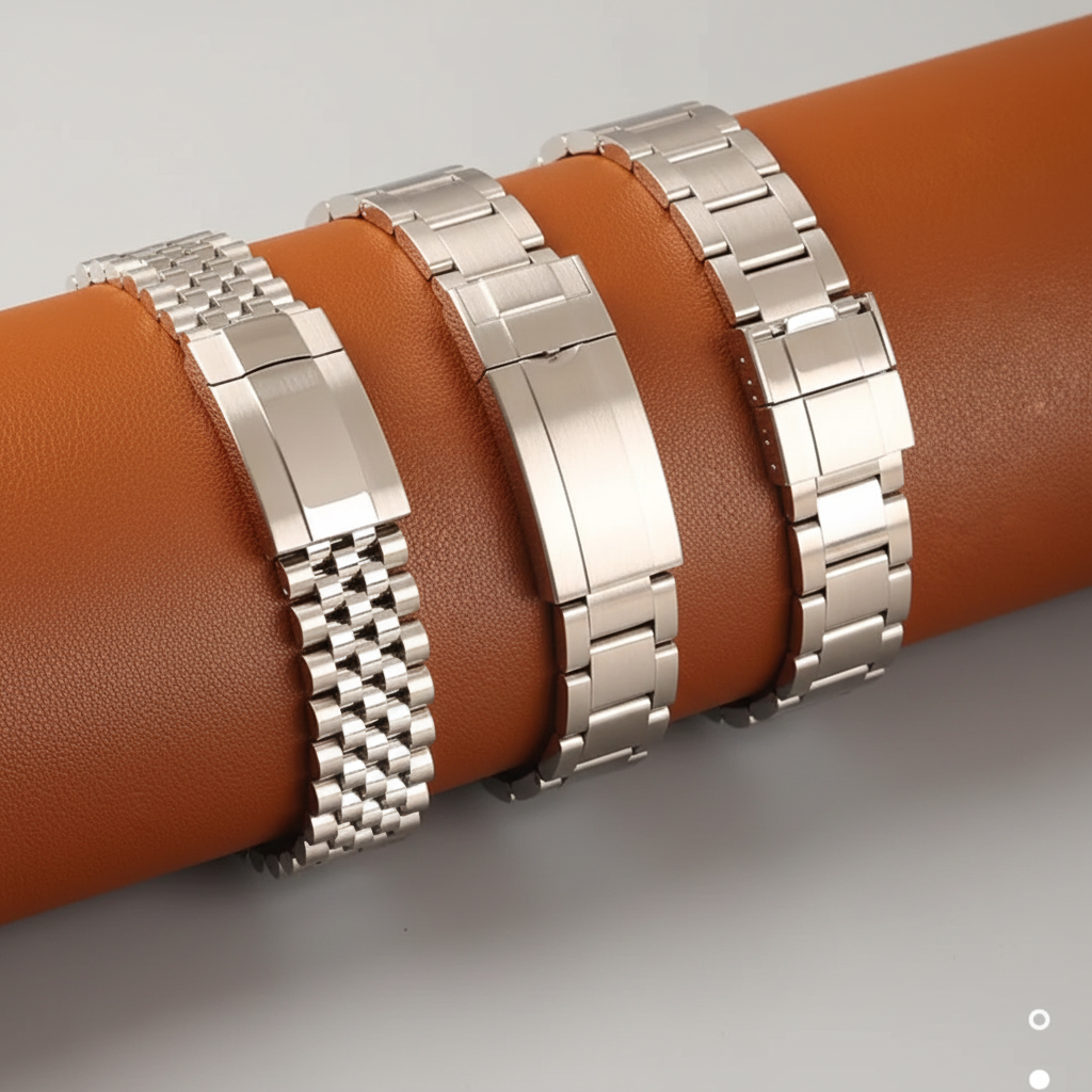 904L Steel Watch Bracelet 20mm – Curved End, Oyster / Jubilee (Sub / GMT Fit)