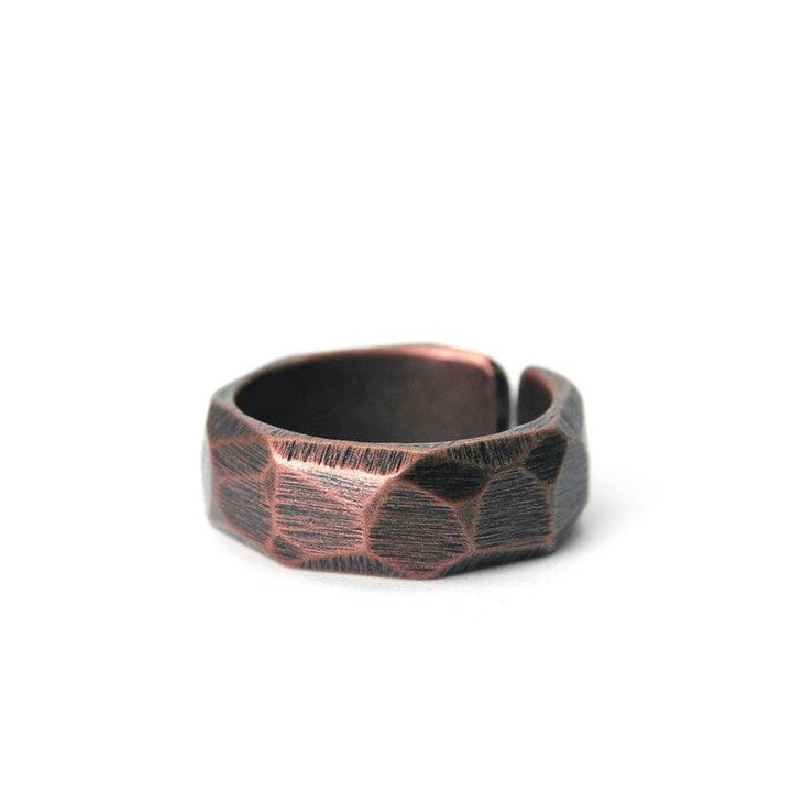 Hand Carved Solid Vintage Hammered Pure Copper Ring - Jewelry - Viva Timepiece - Viva Timepiece