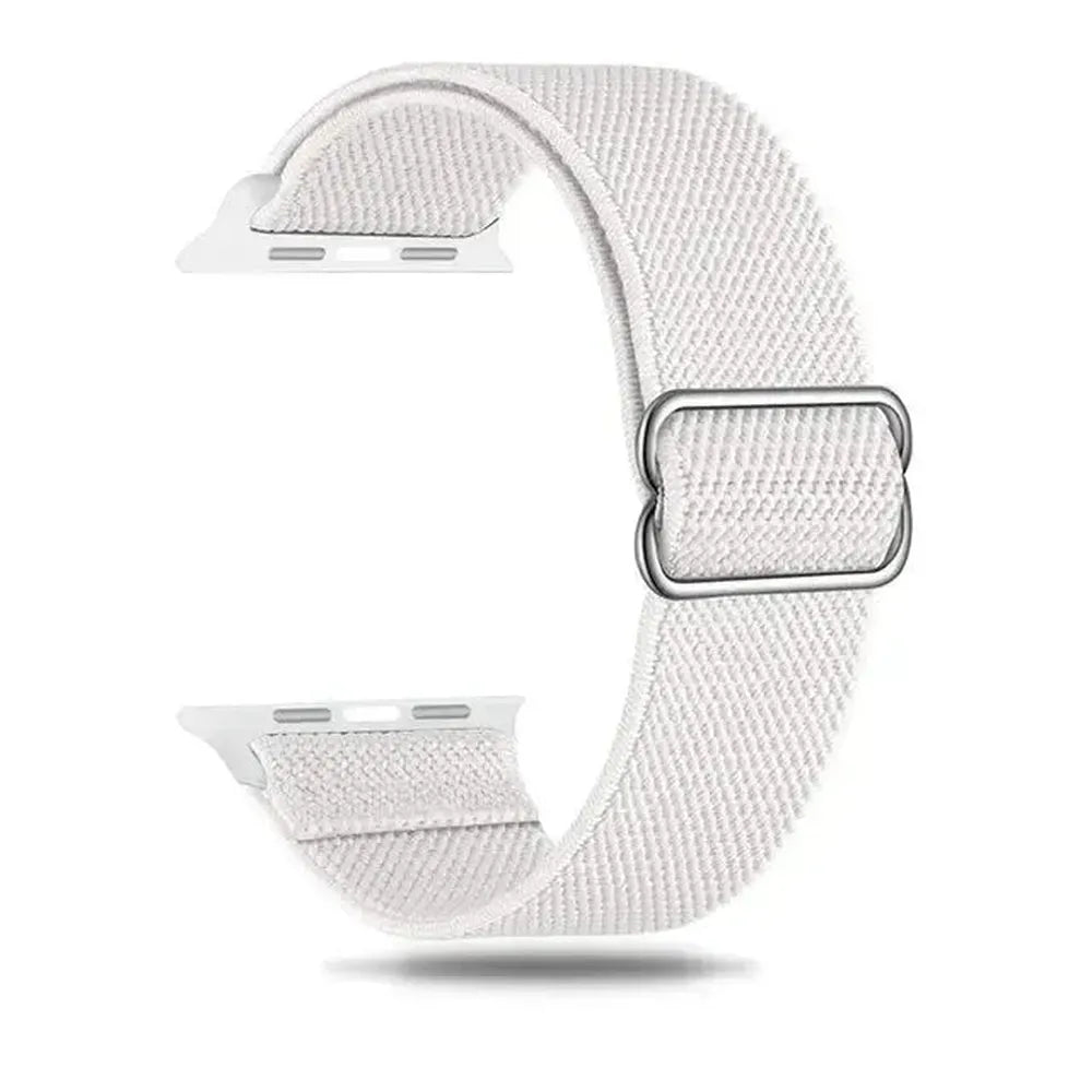 Adjustable Scrunchie Nylon Strap Compatible with Apple Watch 38–49mm