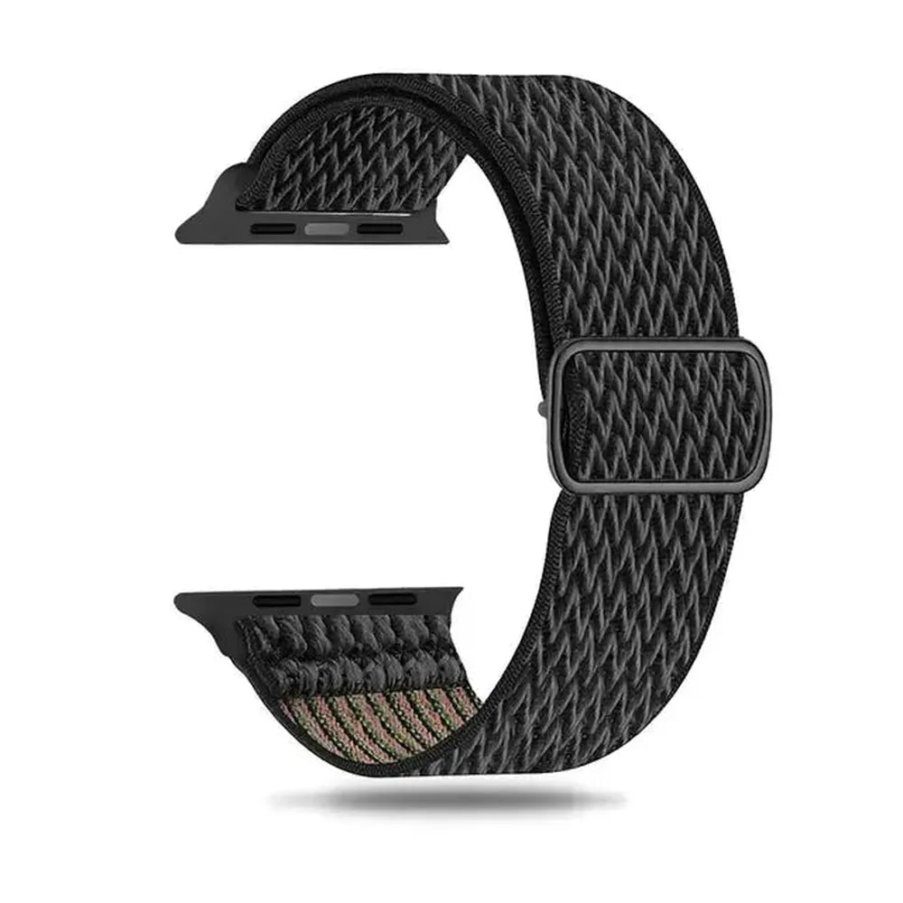 Adjustable Scrunchie Nylon Strap Compatible with Apple Watch 38–49mm