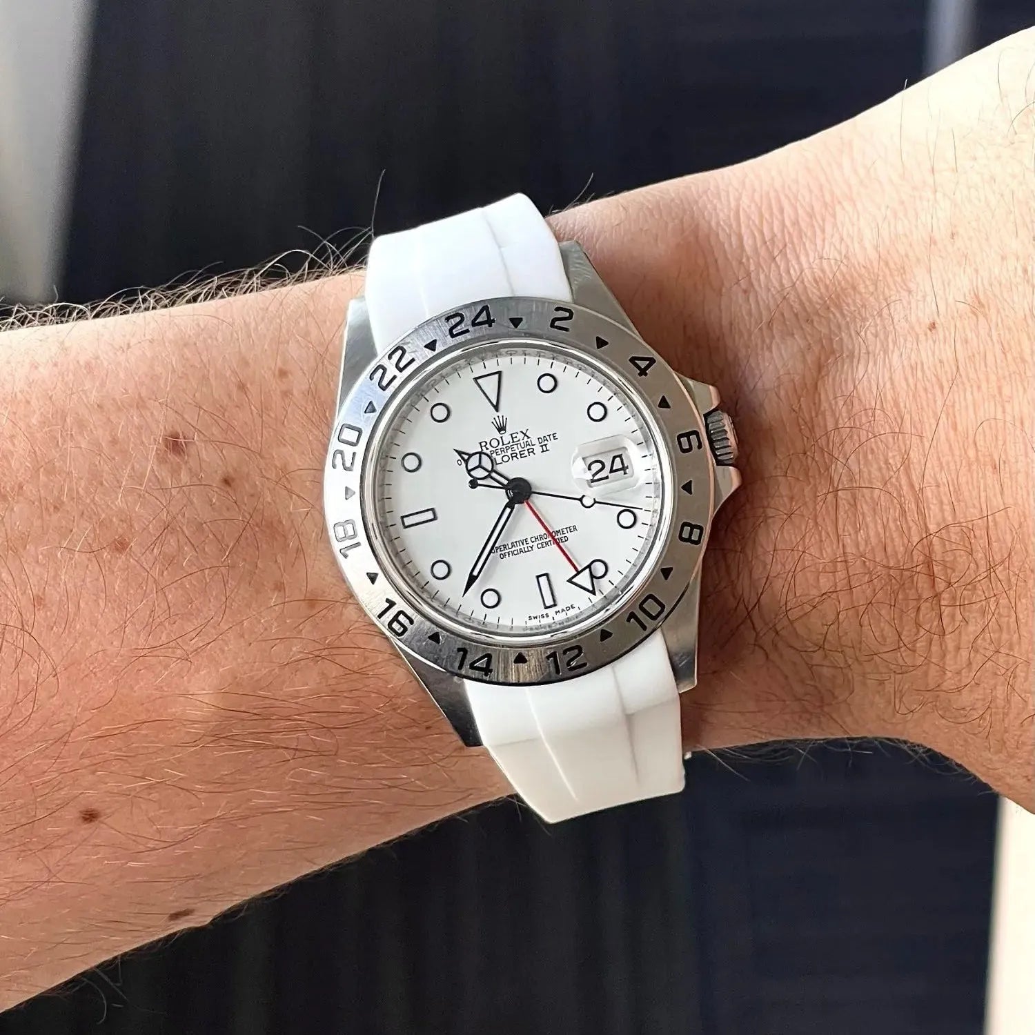 Curved-End Silicone Watch Strap with Butterfly Clasp – 20mm 21mm Integrated Fit-VivaStraps-Viva Timepiece