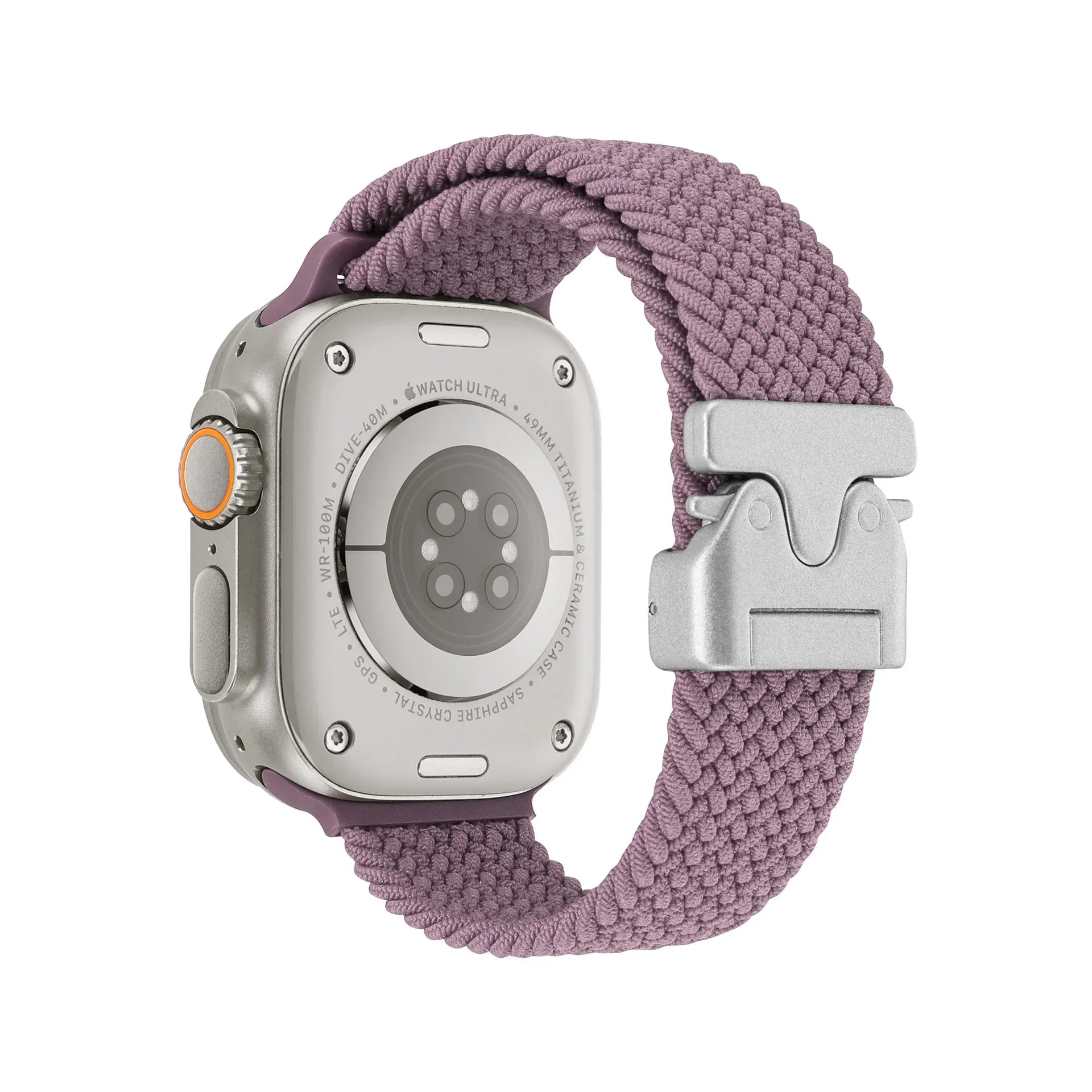 Braided Nylon Elastic Strap Compatible with Apple Watch 38–49mm Sport Clasp