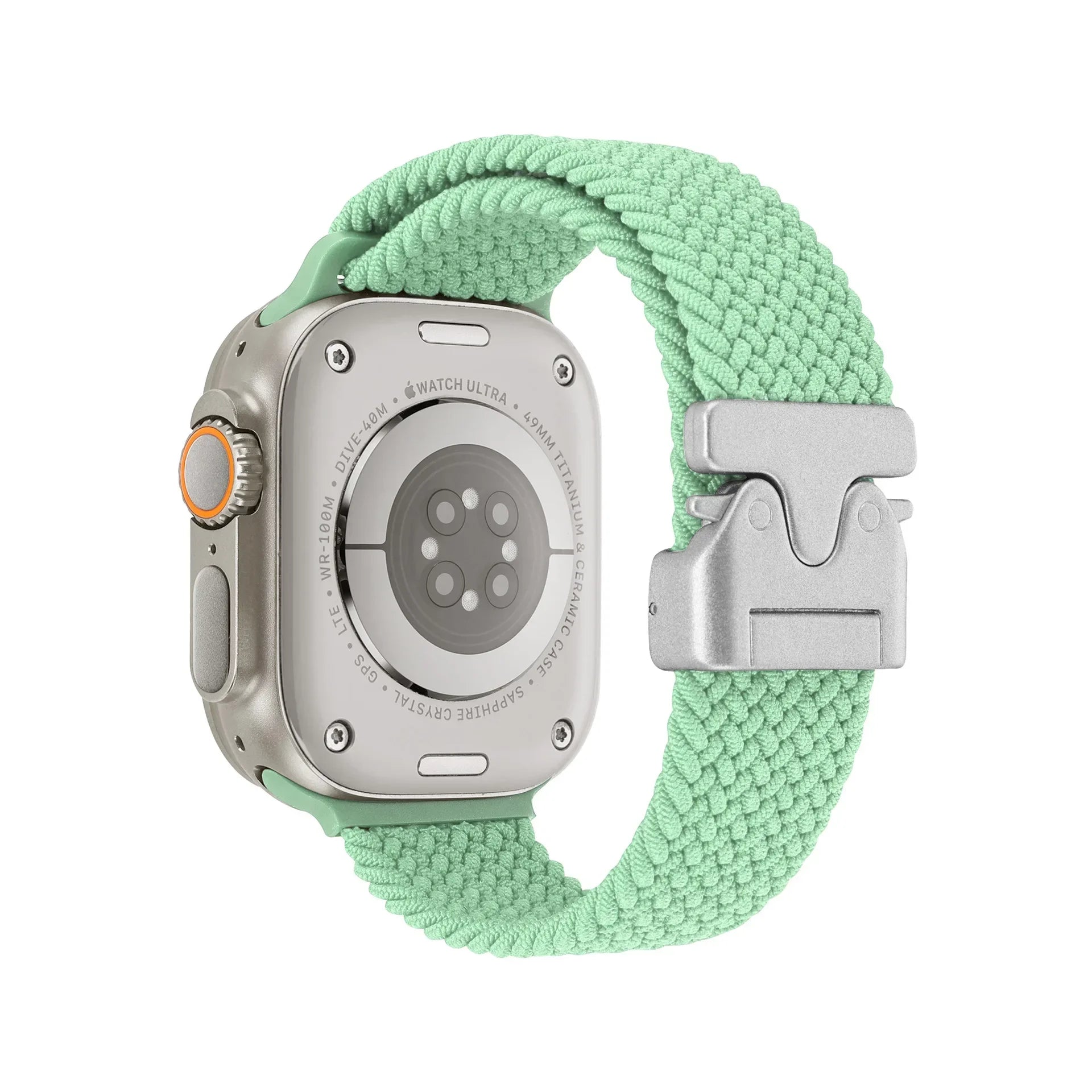 Braided Nylon Elastic Strap Compatible with Apple Watch 38–49mm Sport Clasp