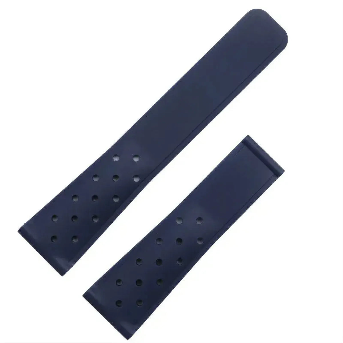 Breathable Silicone Watch Strap 20mm 22mm – Compatible with TAG Heuer-Watch Bands-VivaStraps-Dark Blue-With Blk Buckle-20mm-Viva Timepiece