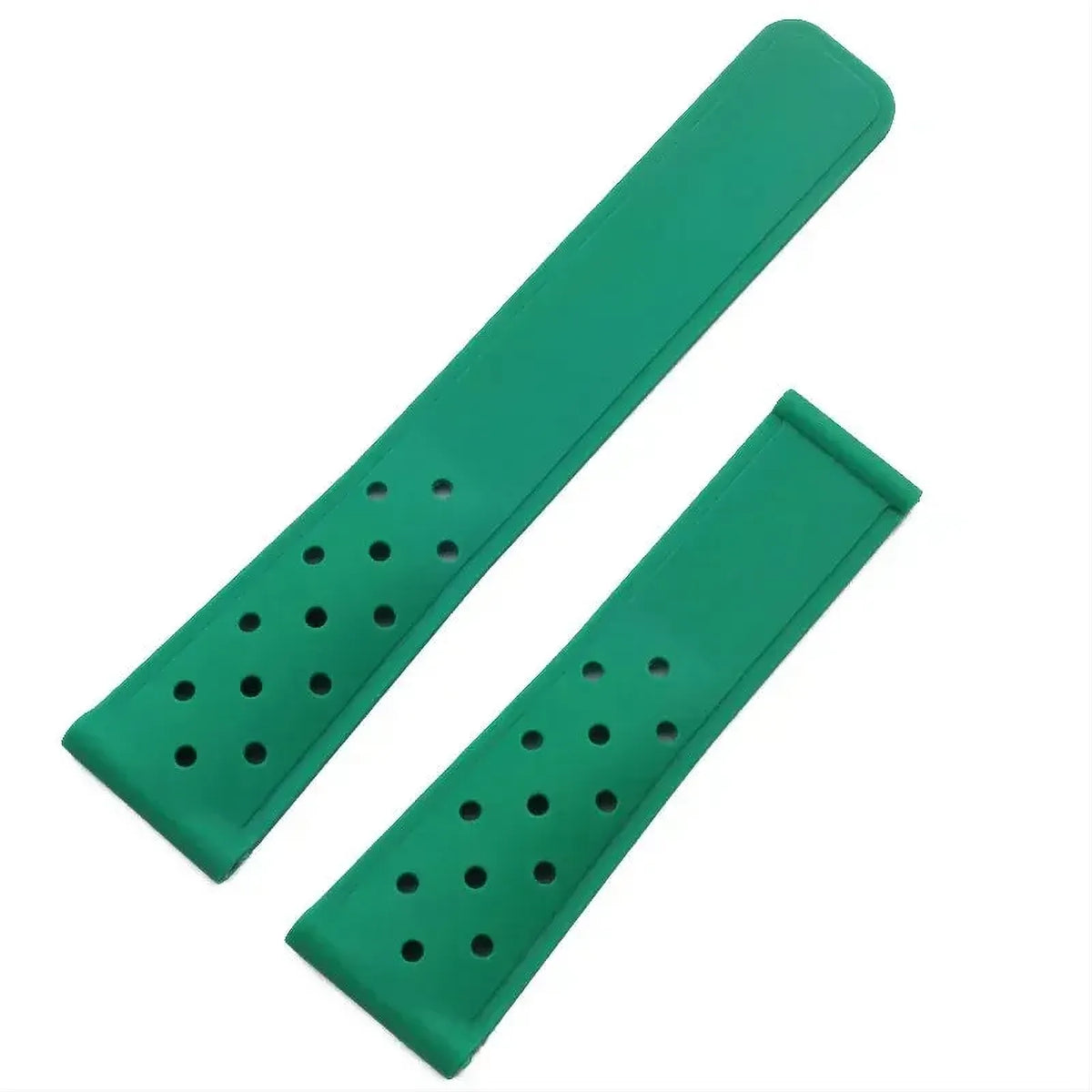 Breathable Silicone Watch Strap 20mm 22mm – Compatible with TAG Heuer-Watch Bands-VivaStraps-Green-With Blk Buckle-20mm-Viva Timepiece