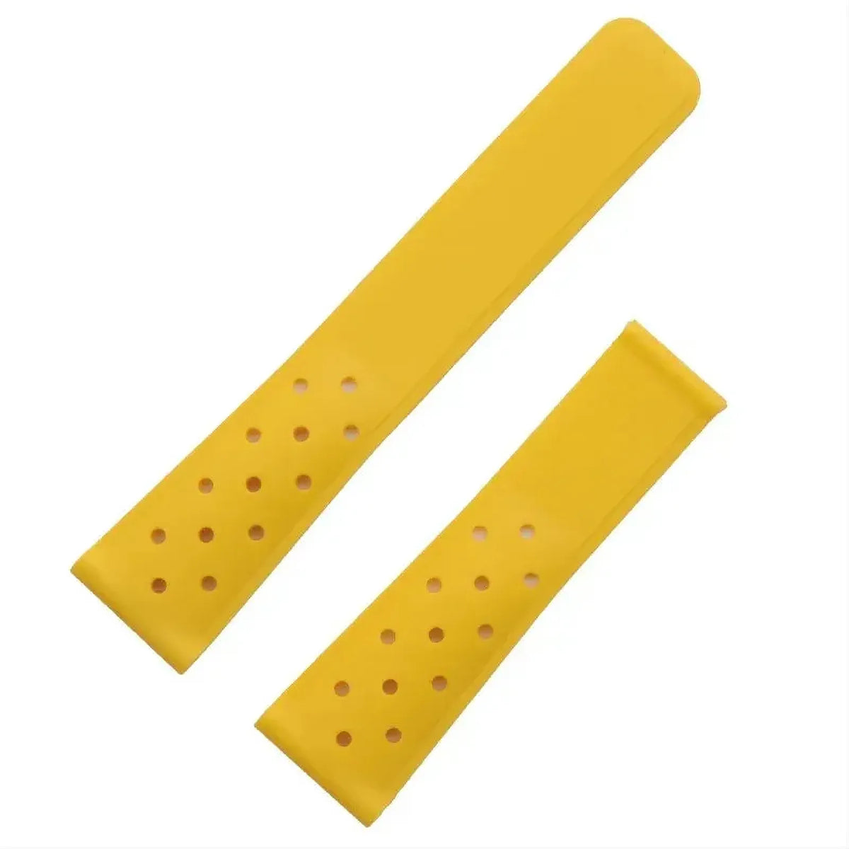 Breathable Silicone Watch Strap 20mm 22mm – Compatible with TAG Heuer-Watch Bands-VivaStraps-Yellow-With Blk Buckle-20mm-Viva Timepiece