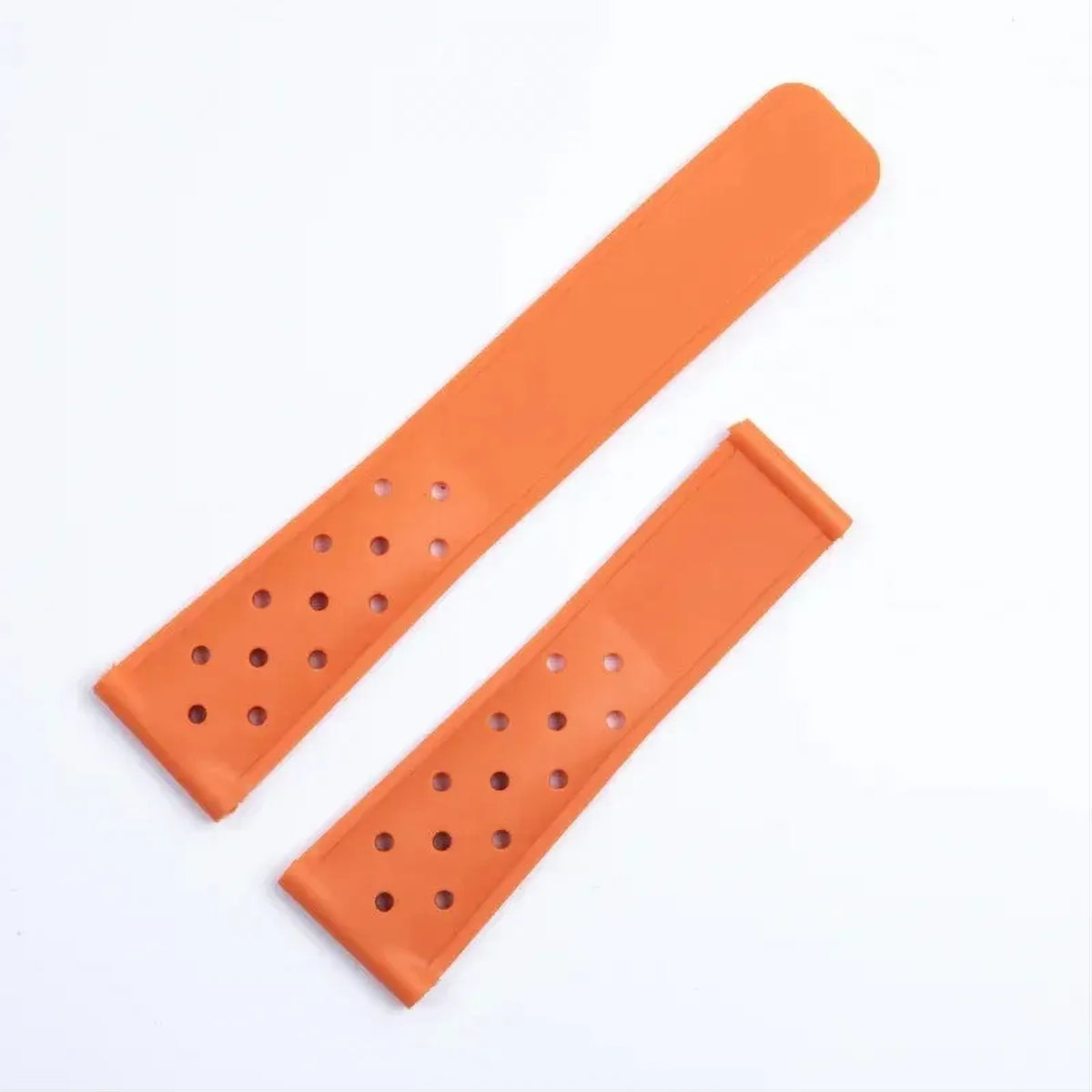Breathable Silicone Watch Strap 20mm 22mm – Compatible with TAG Heuer-Watch Bands-VivaStraps-Orange-With Blk Buckle-20mm-Viva Timepiece