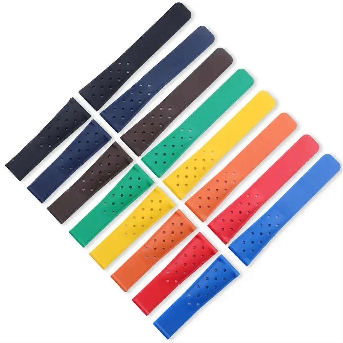 Breathable Silicone Watch Strap 20mm 22mm – Compatible with TAG Heuer-Watch Bands-VivaStraps-Army Green-With Blk Buckle-20mm-Viva Timepiece