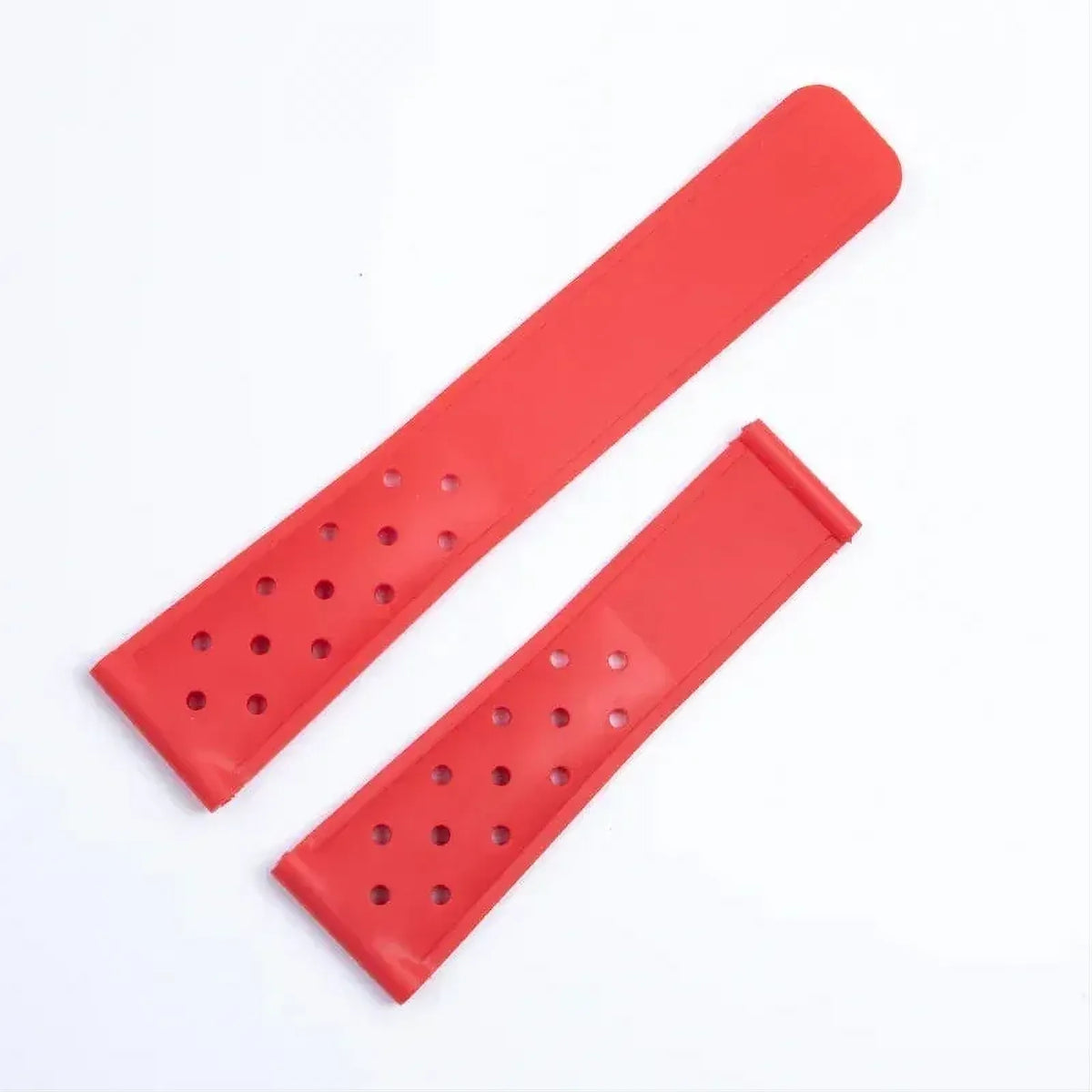 Breathable Silicone Watch Strap 20mm 22mm – Compatible with TAG Heuer-Watch Bands-VivaStraps-Red-With Blk Buckle-20mm-Viva Timepiece