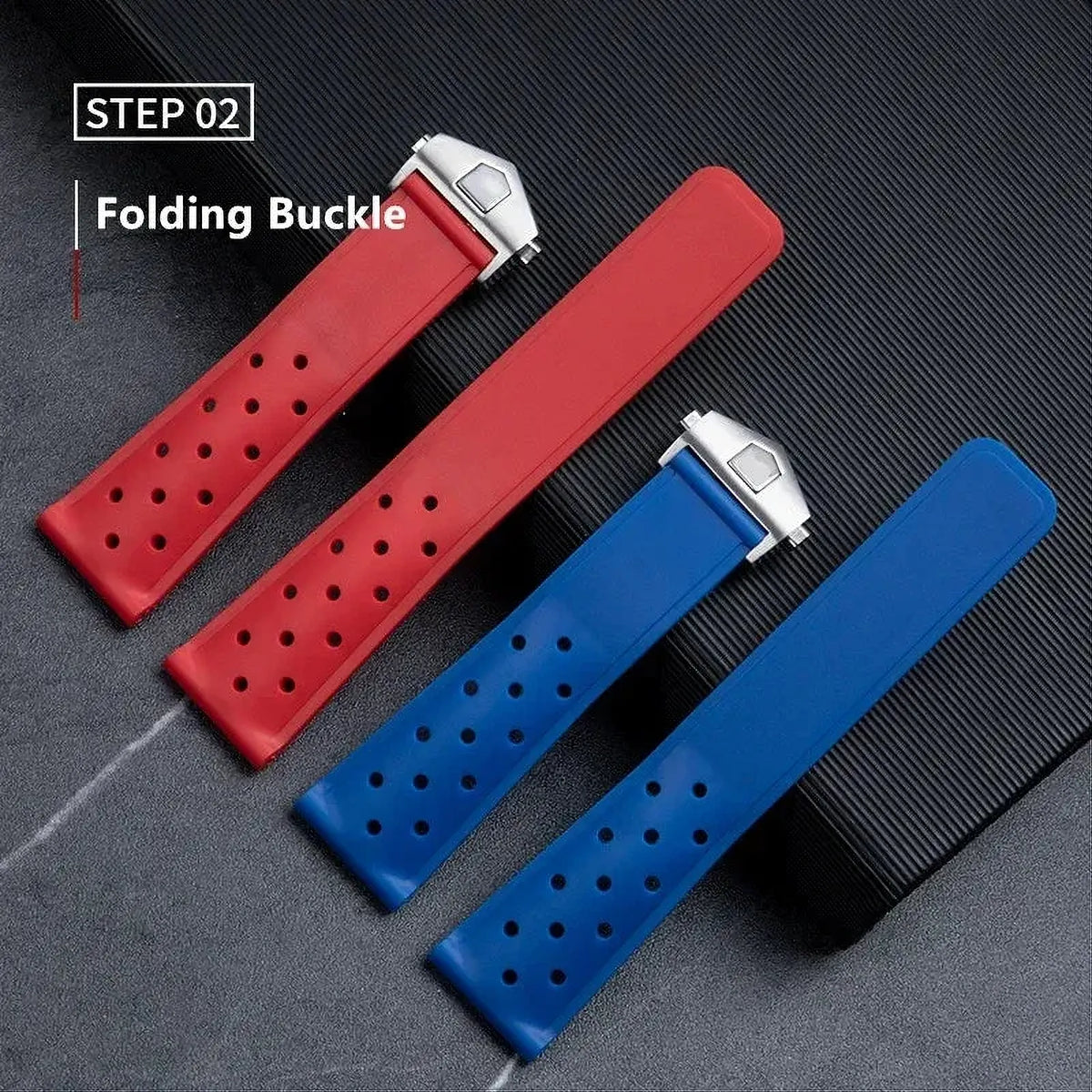 Breathable Silicone Watch Strap 20mm 22mm – Compatible with TAG Heuer-Watch Bands-VivaStraps-Army Green-With Blk Buckle-20mm-Viva Timepiece