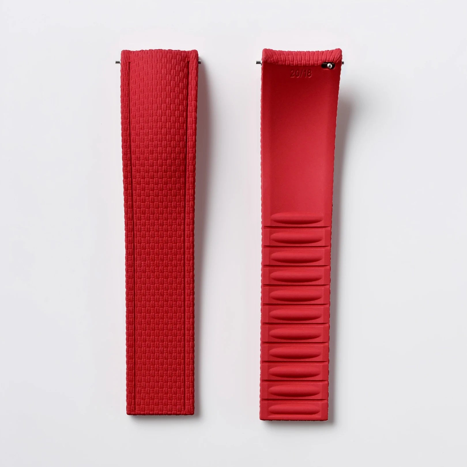 CTS FKM Curved-End Rubber Watch Strap 18mm 19mm 20mm – Butterfly Clasp
