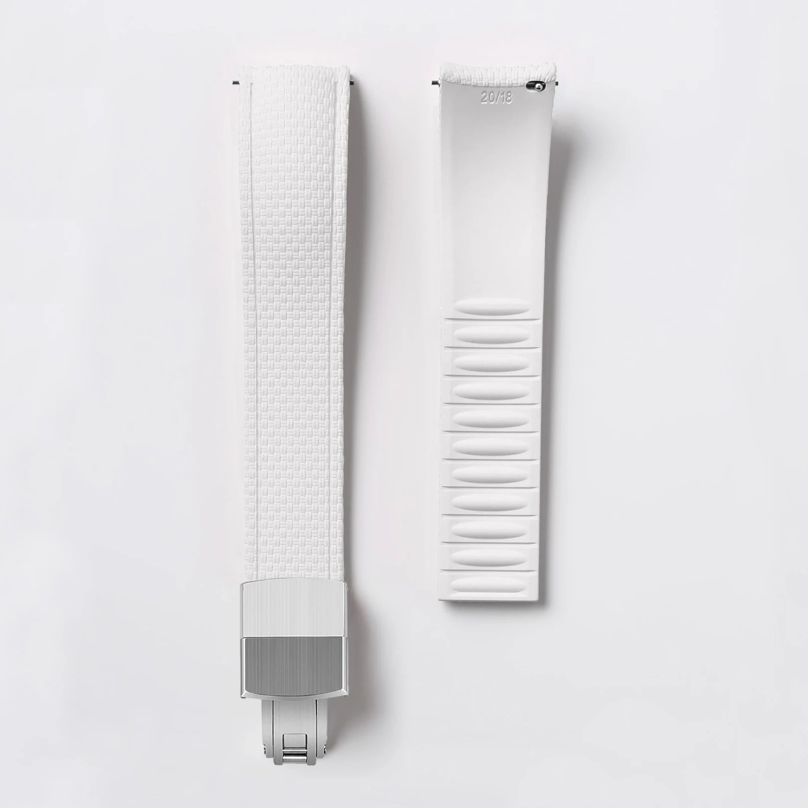 CTS FKM Curved-End Rubber Watch Strap 21mm 22mm 24mm – Butterfly Clasp