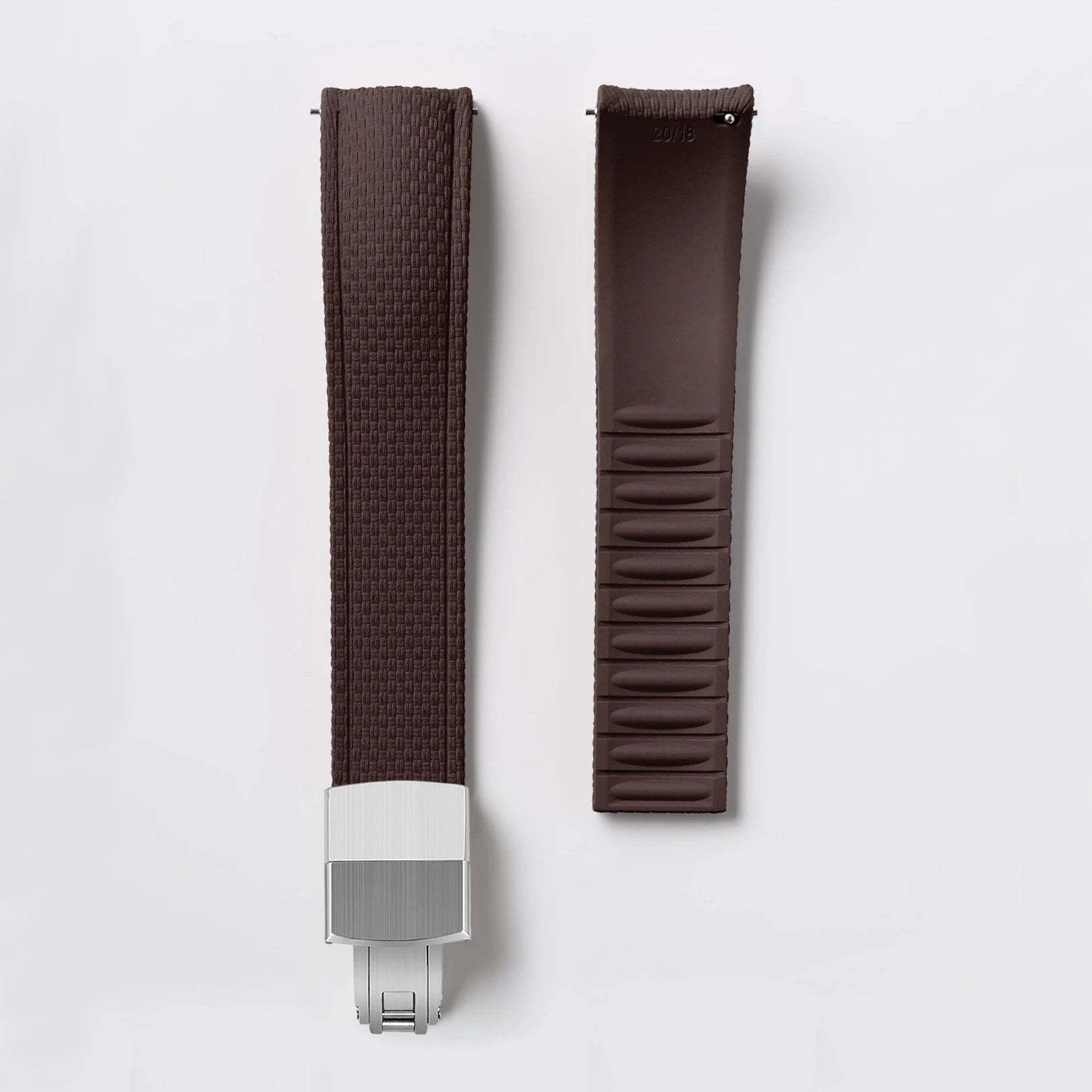 CTS FKM Curved-End Rubber Watch Strap 21mm 22mm 24mm – Butterfly Clasp