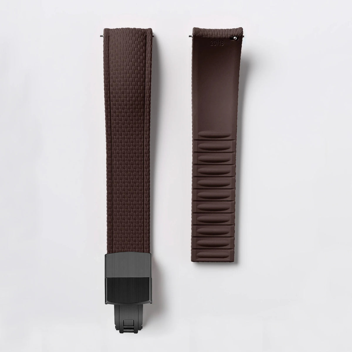 CTS FKM Curved-End Rubber Watch Strap 21mm 22mm 24mm – Butterfly Clasp