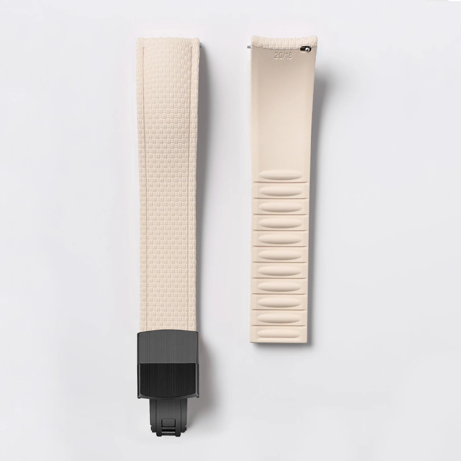 CTS FKM Curved-End Rubber Watch Strap 21mm 22mm 24mm – Butterfly Clasp